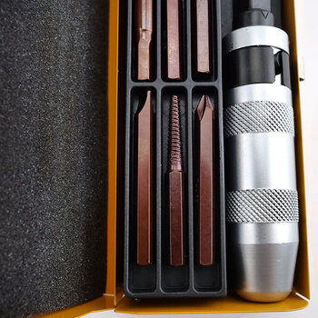 冰禹BJ-934 S2断螺丝取出器 冲击螺丝批正反螺丝刀 冲击改锥 12件套