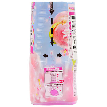 小林制药（KOBAYASHI）日本进口空气清新剂厕所用消臭元 新鲜白桃400ml*2