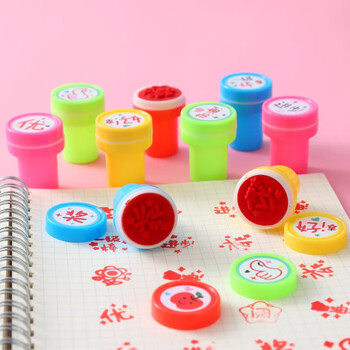 米砾印章儿童卡通打卡迷你老师奖励盖章神器小红花活动过关鼓励教师小学生积分奖章幼儿园开学季礼物