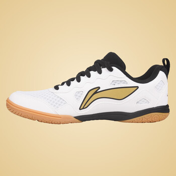 李宁（LI-NING）乒乓球鞋男女国家队训练款透气专业牛筋底乒乓运动鞋 白金43