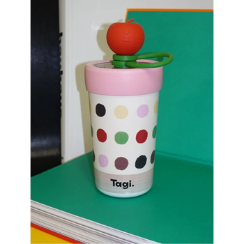 Tagi.《i》想象苹果双饮保温杯不锈钢水杯吸管保温杯冰杯礼物-波波苹果