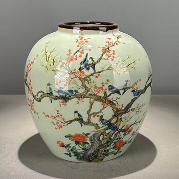 中国清時代豆青釉花瓶 清代豆青釉青花杂宝八仙图大花瓶一对- 祥远阁15608605504 - 祥远