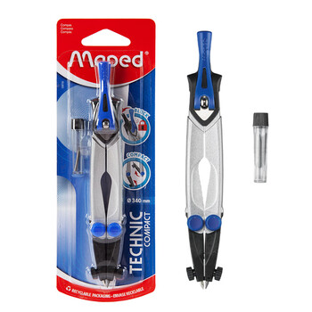 马培德（Maped）【开学必购】全能小金刚技术圆规 初高中考试锁距圆规 工程大直径制图绘图工具 038700CH 铅芯款