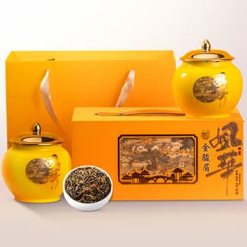 茗杰 武夷红茶金骏眉茶叶礼盒装特级300g 高档茶礼送长辈领导