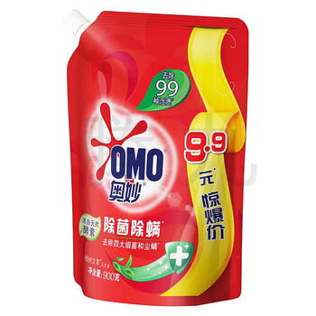 奥妙900g 除菌除螨洗衣液袋装补充装 桉树艾草壶嘴装 实惠装 1袋