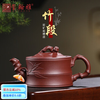 竹段透かし壺 中国茶器  宜興 茶道具 紫砂壺 紫砂急須 朱泥　新品未使用 全手工宜兴紫砂茶壶[线竹壶] (墨绿泥- 360ml) – YIQIN TEA HOUSE