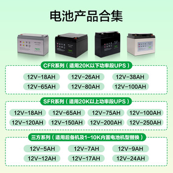 APC&施耐德CFR铅酸蓄电池M2AL12-38CFR