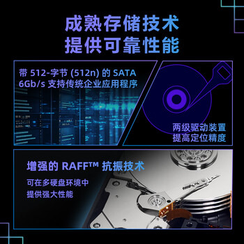西部数据（WD）1TB 企业级机械硬盘DC HA210 SATA 7200转128MB CMR垂直 服务器硬盘 3.5英寸HUS722T1TALA604