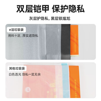 e洁抽绳垃圾袋灰色50*55cm6卷共300只双面3.6丝免撕加厚双层膜 e洁抽绳垃圾袋灰色50*55cm6卷共300只双面3.6丝免撕加厚双层膜