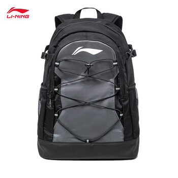 李宁双肩包男女同款健身大容量反光拼接书包ABST297 李宁双肩包男女同款健身大容量反光拼接书包ABST297