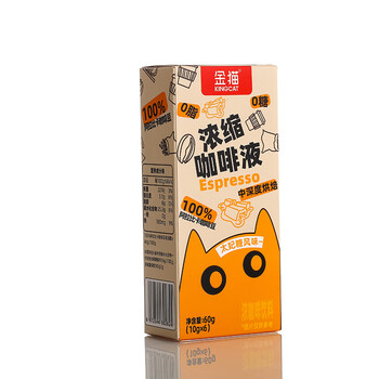 金猫太妃糖风味浓缩咖啡液0糖0脂10g*6条 速溶咖啡 金猫太妃糖风味浓缩咖啡液0糖0脂10g*6条 速溶咖啡