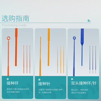 比克曼生物 一次性塑料接种环无菌微生物细胞培养实验室用耗材 接种环10μL（1支/袋100袋/包）
