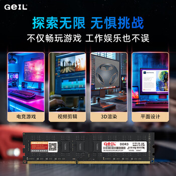 GEIL金邦 8G DDR3-1600 台式机电脑内存条 千禧系列