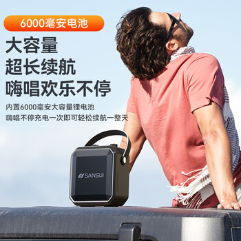 山水（SANSUI）D70户外k歌专用 广场舞音响大音量蓝牙音箱露营收款便携移动音响大功率音箱户外音响双麦乐器音箱
