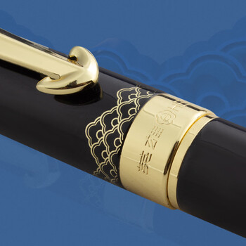 英雄（HERO）钢笔  礼盒10K金笔【乘风破浪系列】国潮钢笔高端日常书写墨水套装黑色