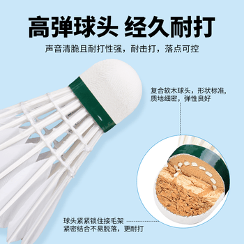 薰风（KUMPOO）日常娱乐训练用球熏风鹅毛羽毛球  红薰66一筒12个装(77速)