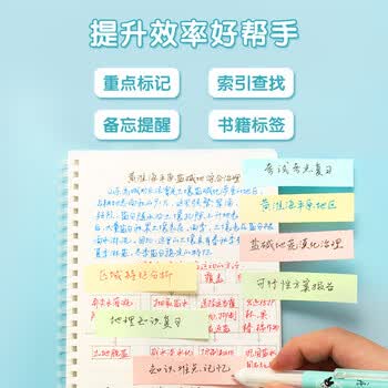 晨光（M&G）文具便利贴组合套装4色四分条标签贴76*76mm/76*51mm/76*19mm办公用品各1包