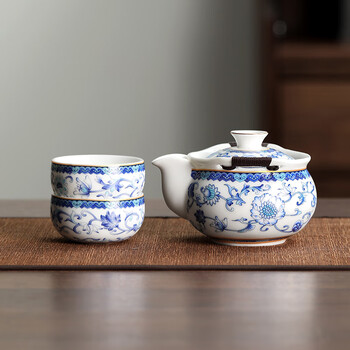 【海】古染付　清時代　豆彩　缠枝莲文茶杯　「長春」在銘　５客　骨董品 中国美術品 海】古染付 清時代 豆彩 缠枝莲文茶杯 「長春」在銘 5客 骨董品