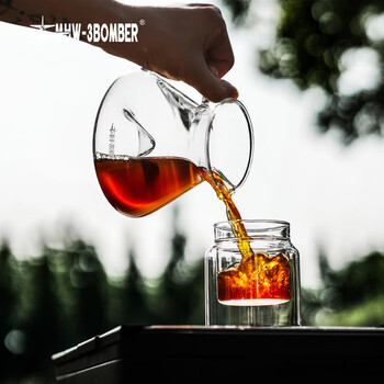 MHW-3BOMBER 轰炸机咖啡手冲咖啡壶 滴漏式咖啡器具 山丘玻璃分享壶600ml
