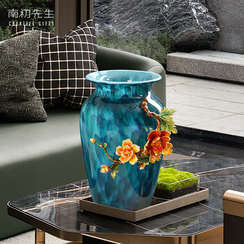 年制琺瑯彩万花彩四方花瓶工芸品 陶磁器 装飾品 花瓶 花器 美品 置物 陶芸 Amazon.co.jp: USHOBE 陶器 花瓶 青 白 磁器 花瓶 中華風