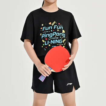 李宁(LI-NING)乒乓球服速干短袖儿童跑步运动服基础上衣T恤青少年 黑色 140 李宁(LI-NING)乒乓球服速干短袖儿童跑步运动服基础上衣T恤青少年 黑色 140