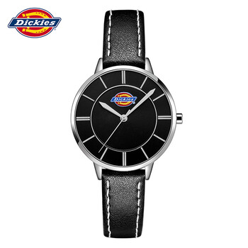Dickies女表】Dickies 手表女款33mm黑表盘银