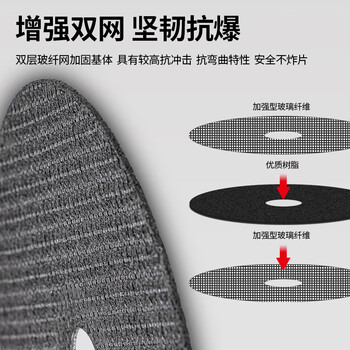 东成角磨机切割片100不锈钢切片金属磨片手砂轮片磨光机黑色50片装