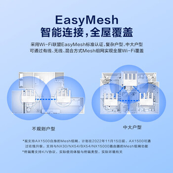 华三（H3C） 新华三 AX1500 路由器千兆无线WiFi6 高速路由1500M穿墙家用5G双频Mesh立式造型电竞游戏加速