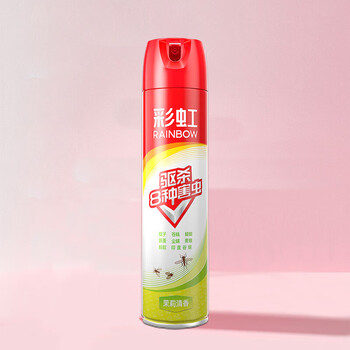 彩虹【店铺爆款】杀虫气雾剂500ml茉莉清香x6瓶家庭户外高效驱蚊