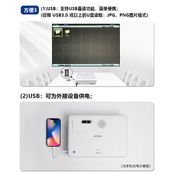 爱普生(EPSON)CO-W01 办公投影仪 投影机家用商用投影机 网课推荐 便携智能影院 (3000流明 高清 两年质保) 爱普生(EPSON)CO-W01 办公投影仪 投影机家用商用投影机 网课推荐 便携智能影院 (3000流明 高清 两年质保)