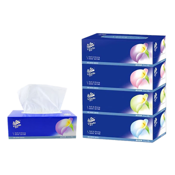 维达(Vinda)【好评榜TOP】蓝色经典3层盒巾100抽4盒装V2055×2提 维达(Vinda)【好评榜TOP】蓝色经典3层盒巾100抽4盒装V2055×2提