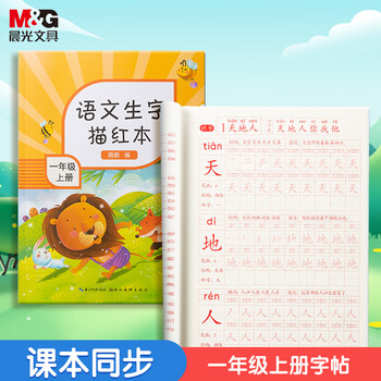晨光(M&G)文具练字帖小学生拼音田字格本描红字帖儿童控笔训练人教版一年级上册