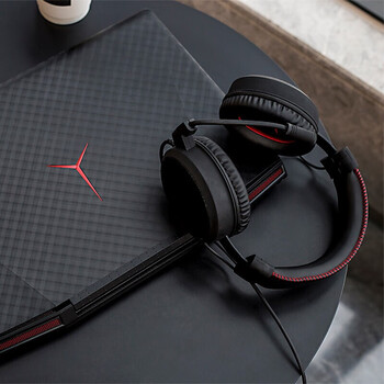 联想(Lenovo)拯救者 Thunder Y480有线游戏耳机头戴式专业电竞耳麦 带线控USB耳机 黑色