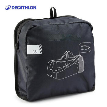 迪卡侬足球单肩包隔层运动包35L-黑色【侧袋可放40码以下鞋】-4002010