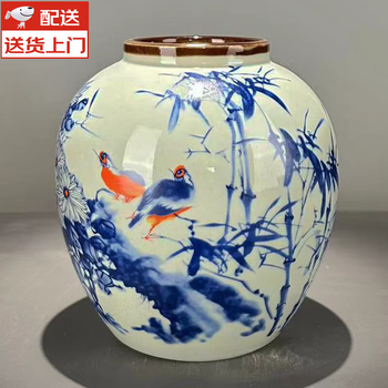 中国清時代豆青釉花瓶 中国清時代豆青釉花瓶