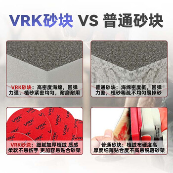 VRK圆形海绵砂纸3000目5寸精密零件打磨抛光背绒海绵打磨砂纸干湿两用125mm 10片