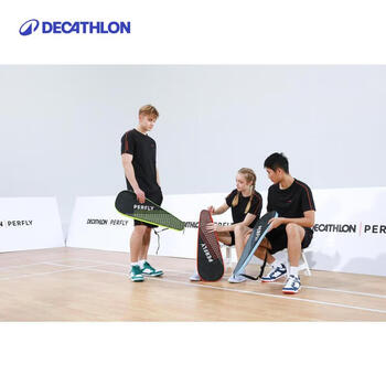 迪卡侬羽毛球拍套背包羽毛球包PERFLY蓝色-可装两只球拍-4248148