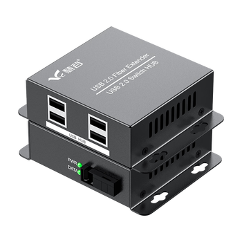 慧谷 USB光端机1进4出 四口USB2.0光纤延长器转换器 SC接口 HG-814USB