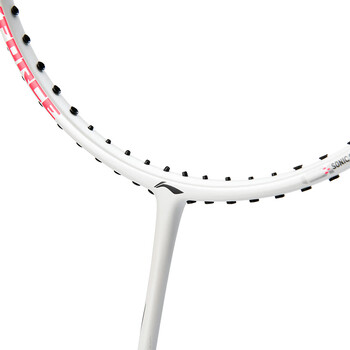 李宁（LI-NING）羽毛球拍雷霆小钢炮全碳素进攻型超轻高磅单拍白色4U 已穿线