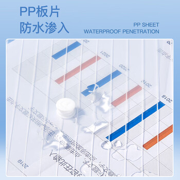 齐心（COMIX）10只装加厚条纹A4透明按扣袋/文件袋/收纳袋发票管理 透明 办公文具EA330