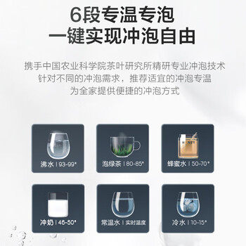美的（Midea）全通量壁挂式管线机冰热型净水器伴侣六档控温定量取水炫彩大屏APP实时监管 MG249-D