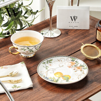 物取（WOOCH）柠檬系列对杯碟礼盒装新婚礼物送新人生日乔迁送礼高颜值咖啡杯