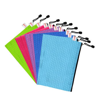 信发A5拉链文件袋 10个装 防水足球纹票据袋笔袋手提资料袋公文袋试卷袋学生文具收纳袋 颜色随机