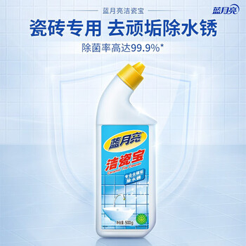 蓝月亮洁瓷宝瓷砖清洁剂地板砖瓷砖清洗剂500g*4瓶