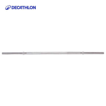 迪卡侬杠铃杆1.2米钢制杆镀铬单根CROB1.20杠铃杆1746753