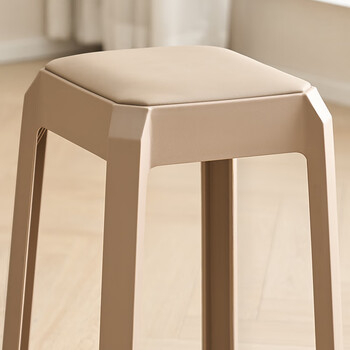 全友家居现代简约软包塑料凳子客厅家用可叠放换鞋凳高级感结实椅子KD 全友家居现代简约软包塑料凳子客厅家用可叠放换鞋凳高级感结实椅子KD