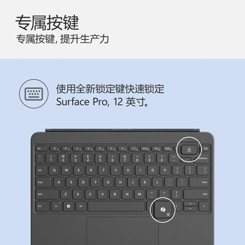 微软(Microsoft)Surface Pro 12英寸键盘盖 板岩灰(适配Surface Pro 12英寸单主机) 微软(Microsoft)Surface Pro 12英寸键盘盖 板岩灰(适配Surface Pro 12英寸单主机)