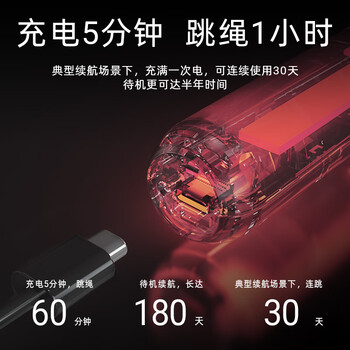 鸿蒙智选沃莱智能计数跳绳S2无绳有绳成人有氧减脂专用学生竞技跳绳