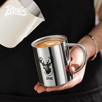 Bincoo不锈钢咖啡杯设计感小众带刻度挂耳手冲美式拿铁牛奶水杯子 Bincoo不锈钢咖啡杯设计感小众带刻度挂耳手冲美式拿铁牛奶水杯子
