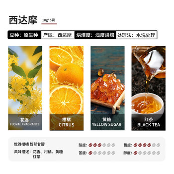 鹿家嘴埃塞精品挂耳花魁瑰夏耶加雪菲西达摩混合装10g*20片